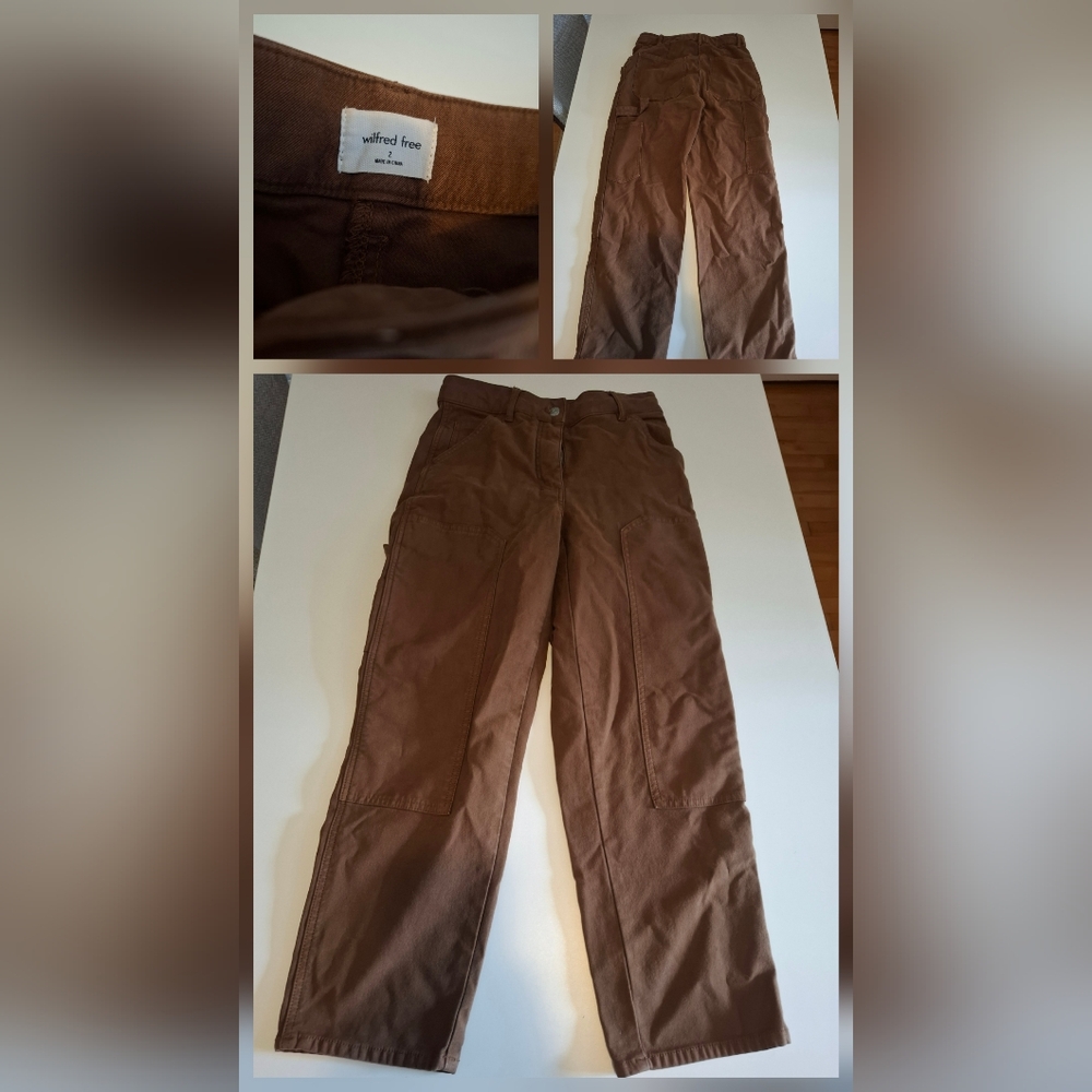 Brown Straight Leg Cargo Pants